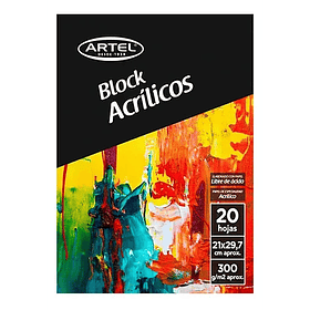 Block Acrílico Artel A4 300g/m² 25hjs 21x29.7cm