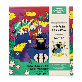 Block para Colorear Artel Universo de Rahtok 15 Ilustraciones 22x22cm