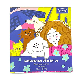 Block para Colorear Artel Momentos Perfectos 15 Ilustraciones de 22x22cm