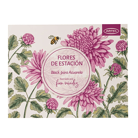 Block para Colorear Artel Flores de Estación 12 Ilustraciones de 25x32cm