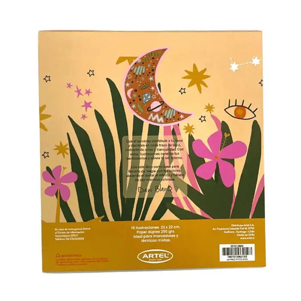 Block para Colorear Artel Mysticus 15 Ilustraciones de 22x22cm 2