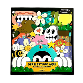 Block para Colorear Artel Dersi Estuvo Aquí 15 Ilustraciones de 22x22cm