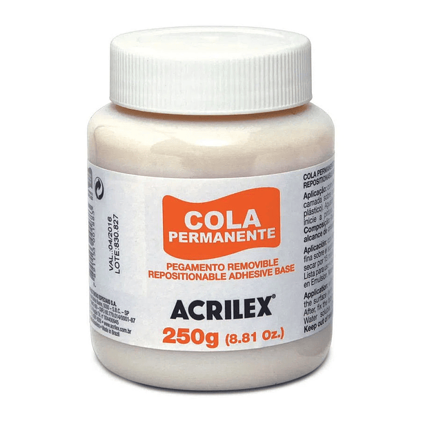 Cola Permanente para Barniz de Acabado Acrilex 250ml 