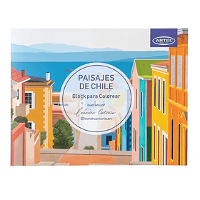 Block para Colorear Artel Paisajes de Chile 12 Ilustraciones de 25x32cm