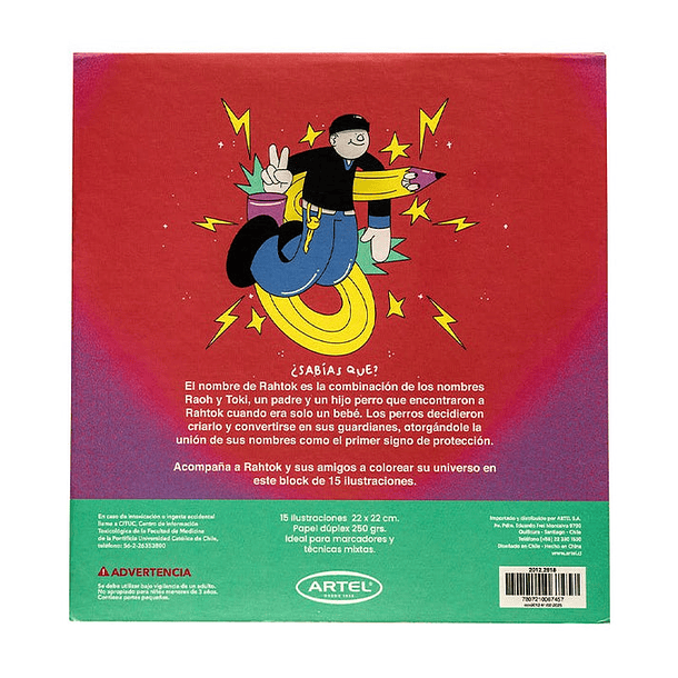 Block para Colorear Artel Universo de Rahtok 15 Ilustraciones 22x22cm 3