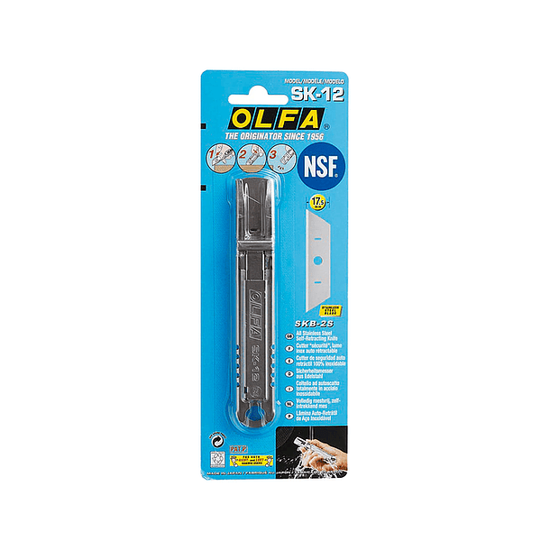 Cuchillo de Seguridad Auto-Retráctil Olfa Acero Inoxidable 1