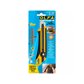 Cuchillo Industrial Olfa Incrustación Antideslizante Agujero de Enganche y Seguro Manual