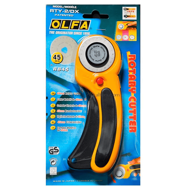 Cuchillo Rotativo para Tela 45mm Olfa Doble Seguro 1