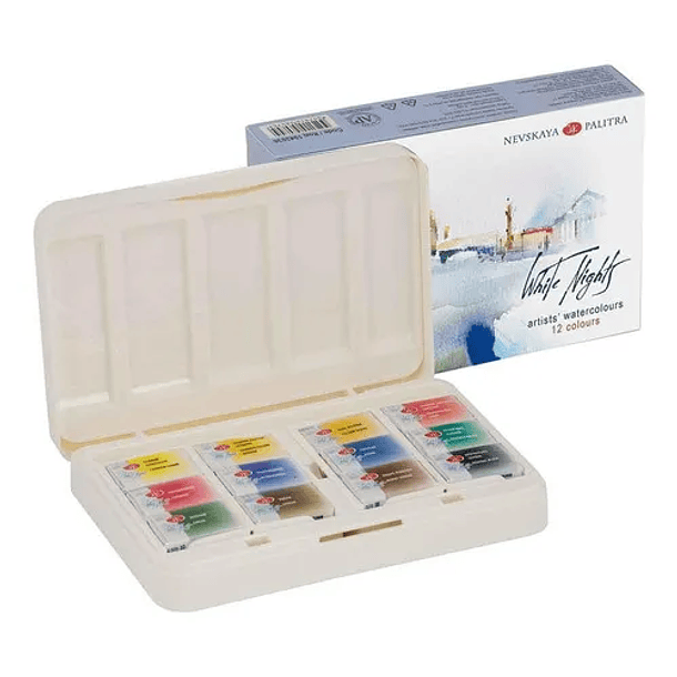 Acuarelas White Nights Artist Set 12 Pan 1/1 colores Extra Finas 1
