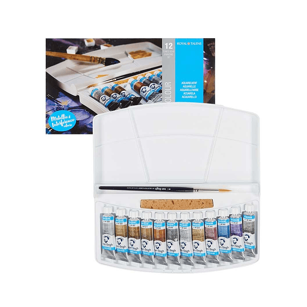 Acuarela Van Gogh Set 12 colores Tonos Metálicos e Interferencia 10ml 1