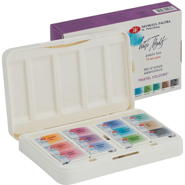 Acuarelas White Nights Artist Set 12 Pan 1/1 colores Pastel 2