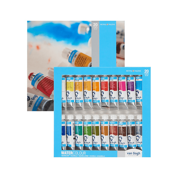 Acuarela Van Gogh Set 20 colores Básicos en Tubos de 10ml 1