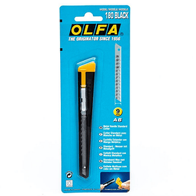 Cuchillo Standard Mediano 9mm Olfa Metálico con Seguro Automático