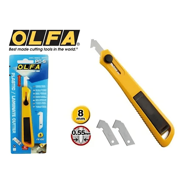 Cuchillo Industrial Corta Acrílico Pequeño Olfa con Seguro Manual 4