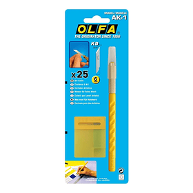 Cuchillo Tipo Lápiz para Arte Gráfico Olfa Ángulo 32° + 25 Repuestos