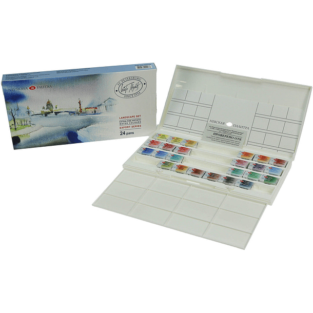 Acuarelas White Nights Artist Set 24 Pan 1/1 Extra Finas 