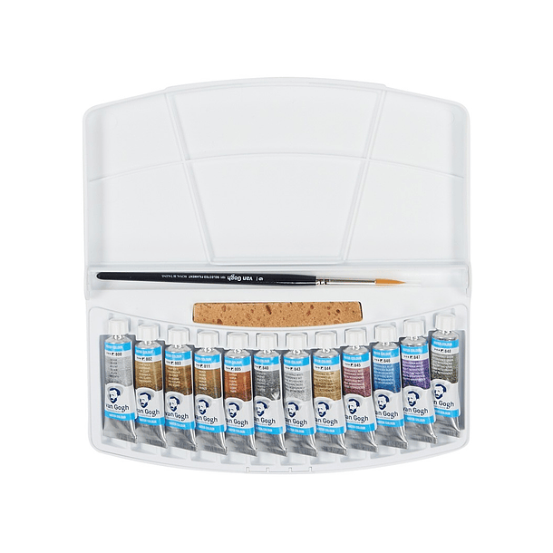 Acuarela Van Gogh Set 12 colores Tonos Metálicos e Interferencia 10ml 2