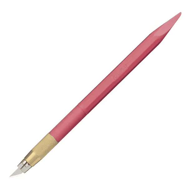 Cuchillo Tipo Lápiz Punta Aguja Olfa Ángulo 30° Rosado + Repuestos 2