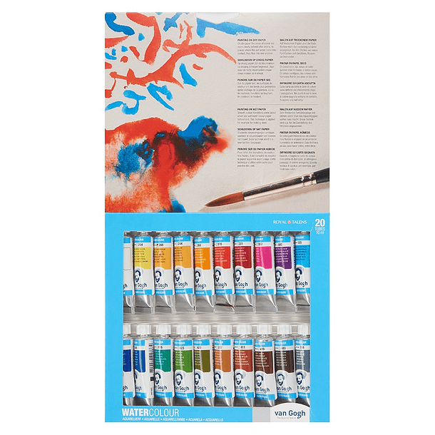 Acuarela Van Gogh Set 20 colores Básicos en Tubos de 10ml 2