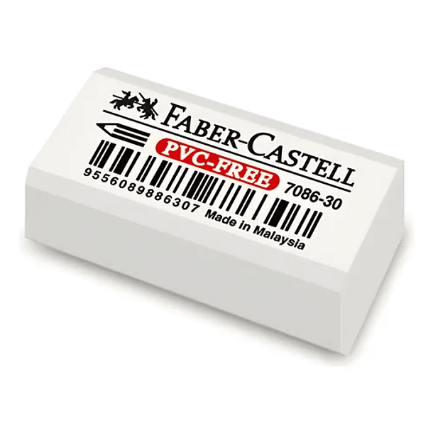Goma de Borrar Faber-Castel Student 7086 Blanca 3.8x2cm 
