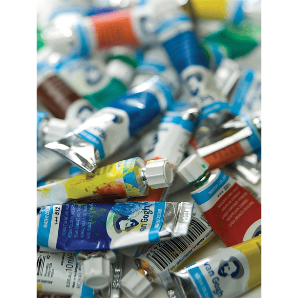 Acuarela Van Gogh Set 12 colores en Tubos de 10ml + 3 Accesorios Caja de Madera 5