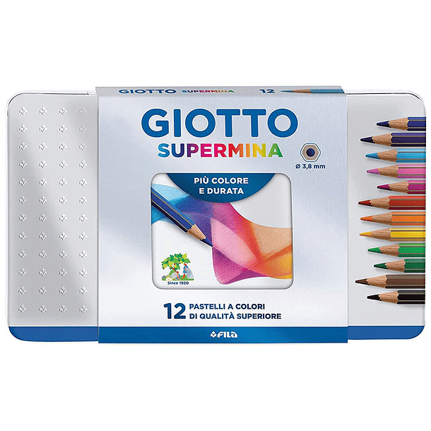 Lápices de Colores Giotto Supermina Set 12 Colores 