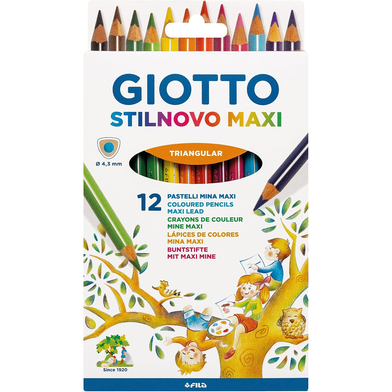 Lápices de Colores Giotto Stilnovo Maxi Triangulares Set  | La