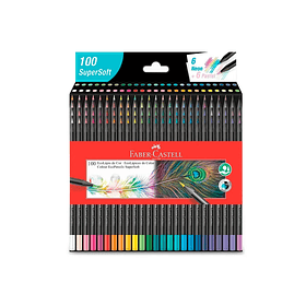 Lápices de Colores Supersoft Faber-Castell Set 100 Colores