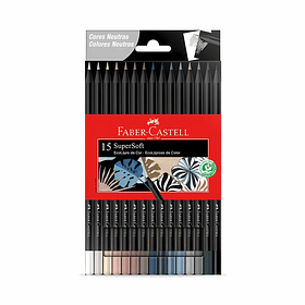 Lápices de Colores Supersoft Faber-Castell Set 15 Colores Neutros