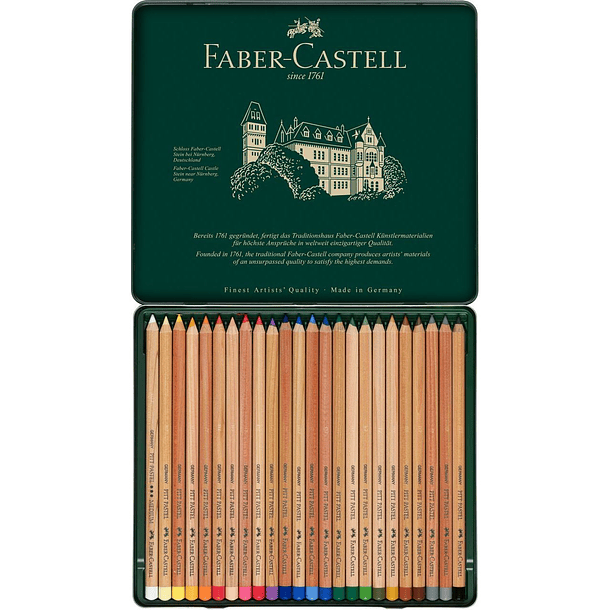 Lápices Pastel Pitt Faber-Castell Set 24 Colores 
