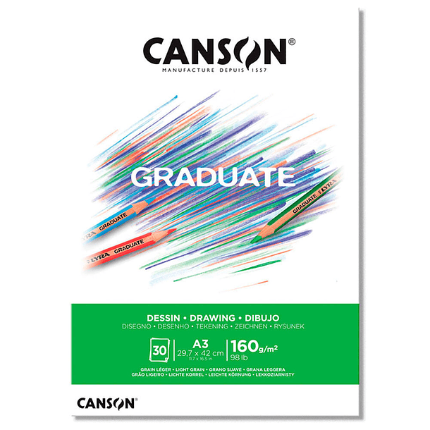 Block Dessin Canson Graduate 160g/m² 30hjs 2