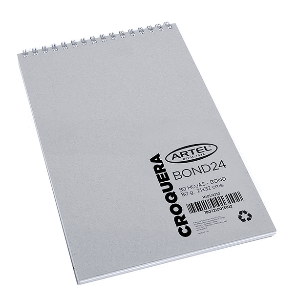Croquera Bond 24 Artel 80g/m² con Espiral 3