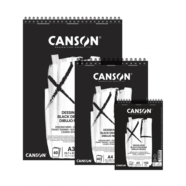 Croquera Dessing Noir Canson XL 150g/m² 40hjs 1