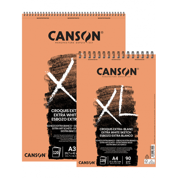 Croquera Extra Blanc Canson XL 90g/m² 120hjs 1