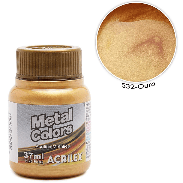 Pintura Acrílica Metal Colors Acrilex 37ml 3