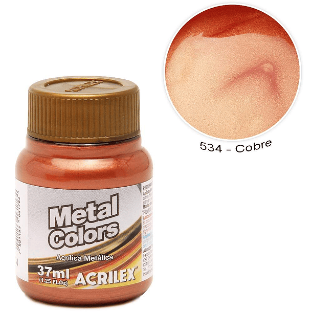 Pintura Acrílica Metal Colors Acrilex 37ml 5