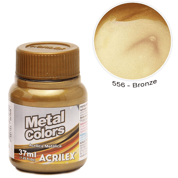 Pintura Acrílica Metal Colors Acrilex 37ml 12