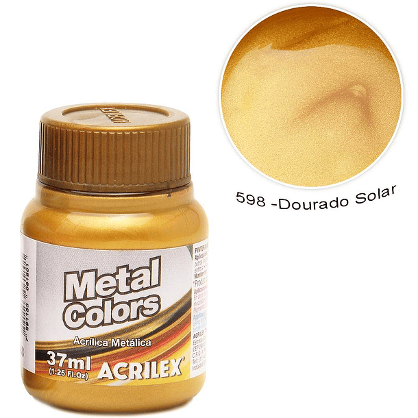 Pintura Acrílica Metal Colors Acrilex 37ml 15