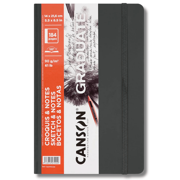 Sketchbook Croquis Canson Graduate 90g/m² 5
