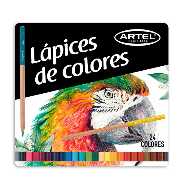 Lápices de Colores Artel 24 Colores Caja Metálica 