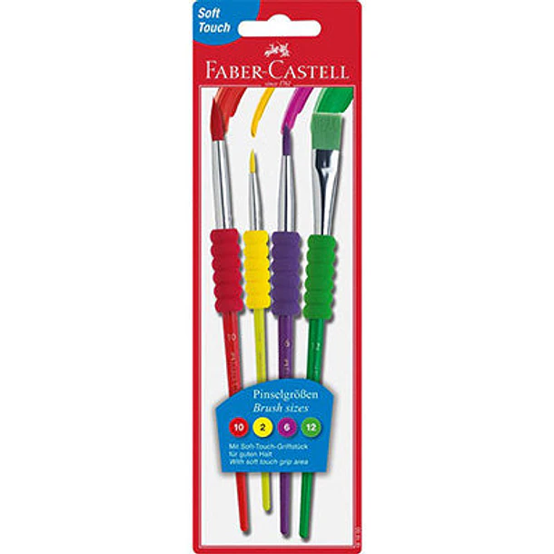 Pinceles Faber-Castell Soft Touch Set 4 