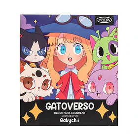 Block para Colorear Artel Gatoverso 15 Ilustraciones
