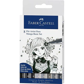 Faber-Castell Pitt Artist Pen Manga Basic Set 8