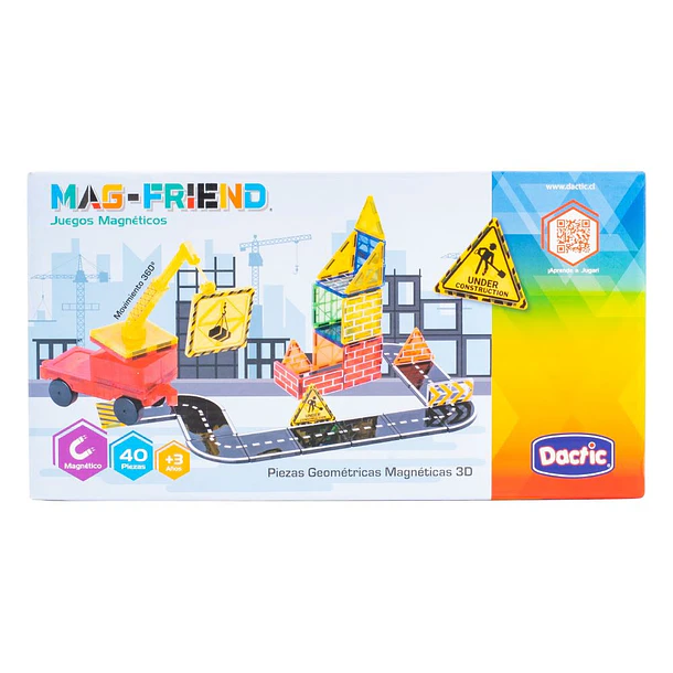 Piezas Geométricas Magnéticas 3D Dactic Mag-Friends 40 piezas 1