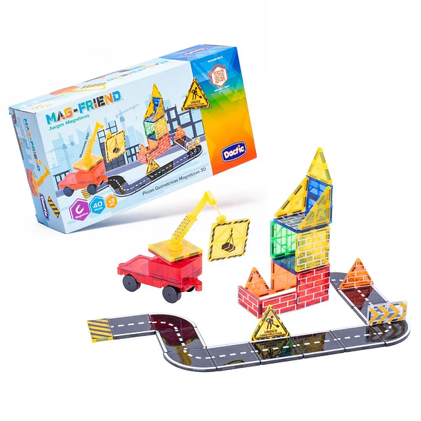 Piezas Geométricas Magnéticas 3D Dactic Mag-Friends 40 piezas 2