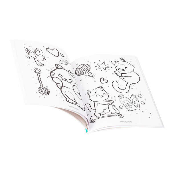 Libro para Colorear Cat Lover Kawai 50 páginas 21x27.5cm 3