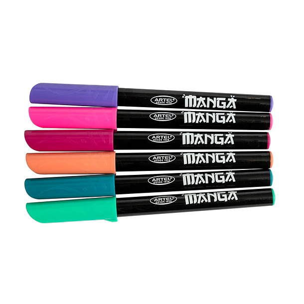 Est. Marcadores brush 6 colores fantasía 2
