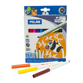 Marcadores Milan Borrables Set 11 Colores+1 Borrador