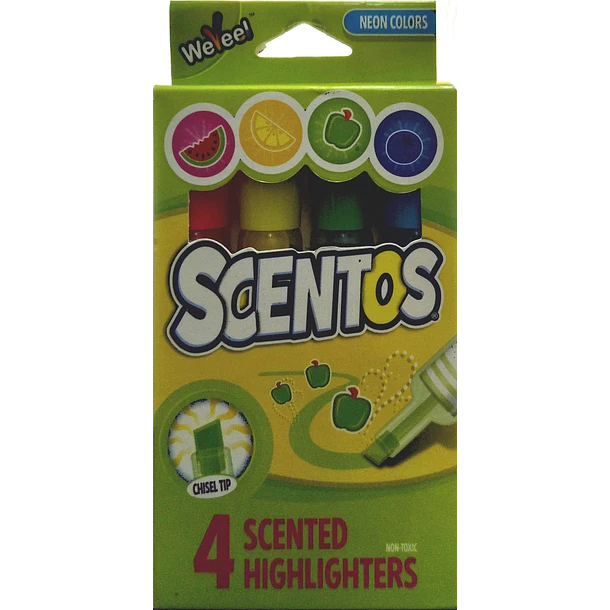 Scentos Set 4 Destacadores con Esencia 