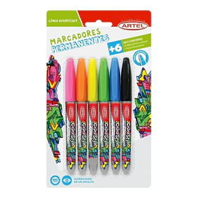 Marcadores Permanentes Artel Set 6 Colores